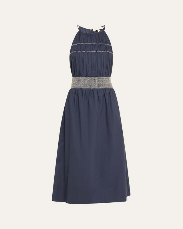 Melanie High-Neck Midi Dress
